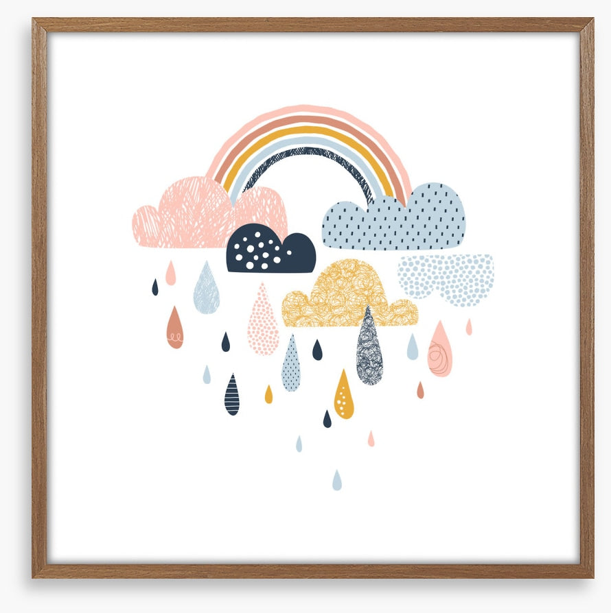 Rainbow raindrops