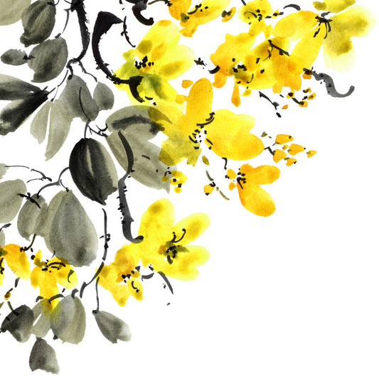 Yellow blossom branch