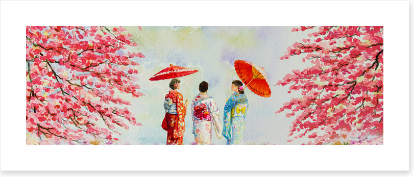 Kyoto spring geishas