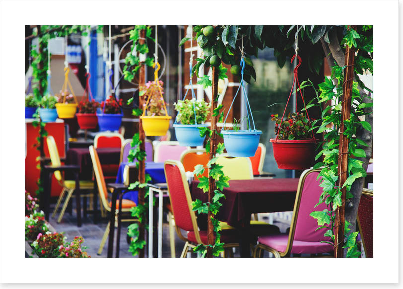 Hanging basket cafe
