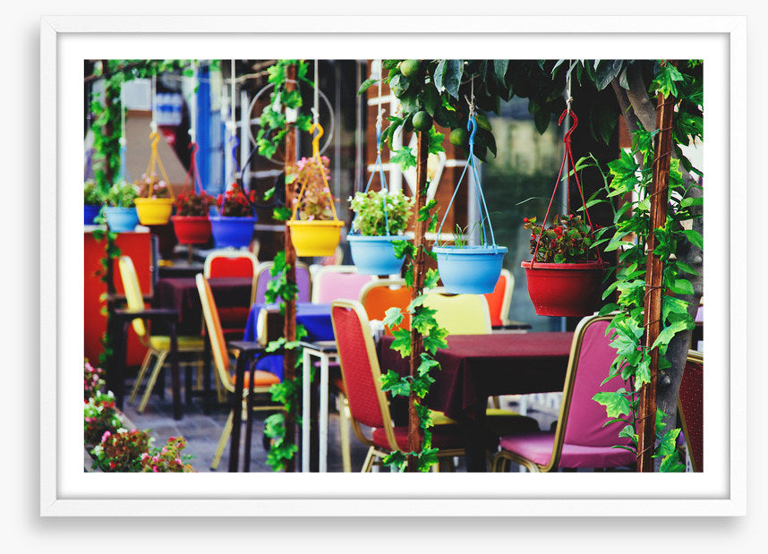 Hanging basket cafe