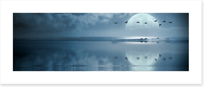 Full moon reflections