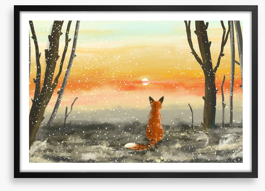 Golden sunset fox