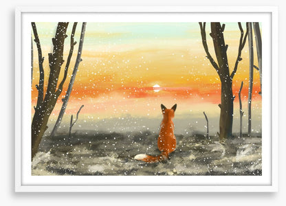 Golden sunset fox