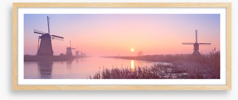 Dutch windmill dawn