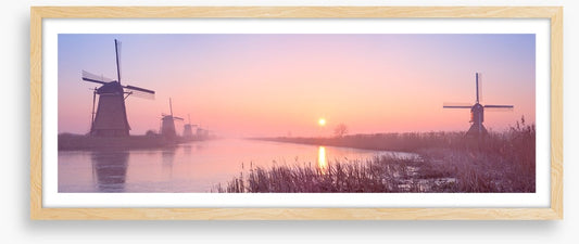 Dutch windmill dawn