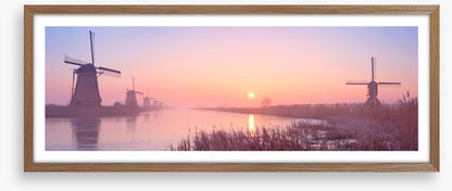 Dutch windmill dawn