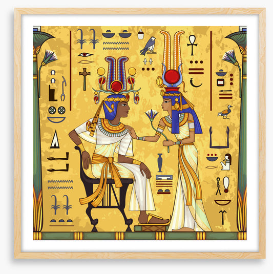 With his queen