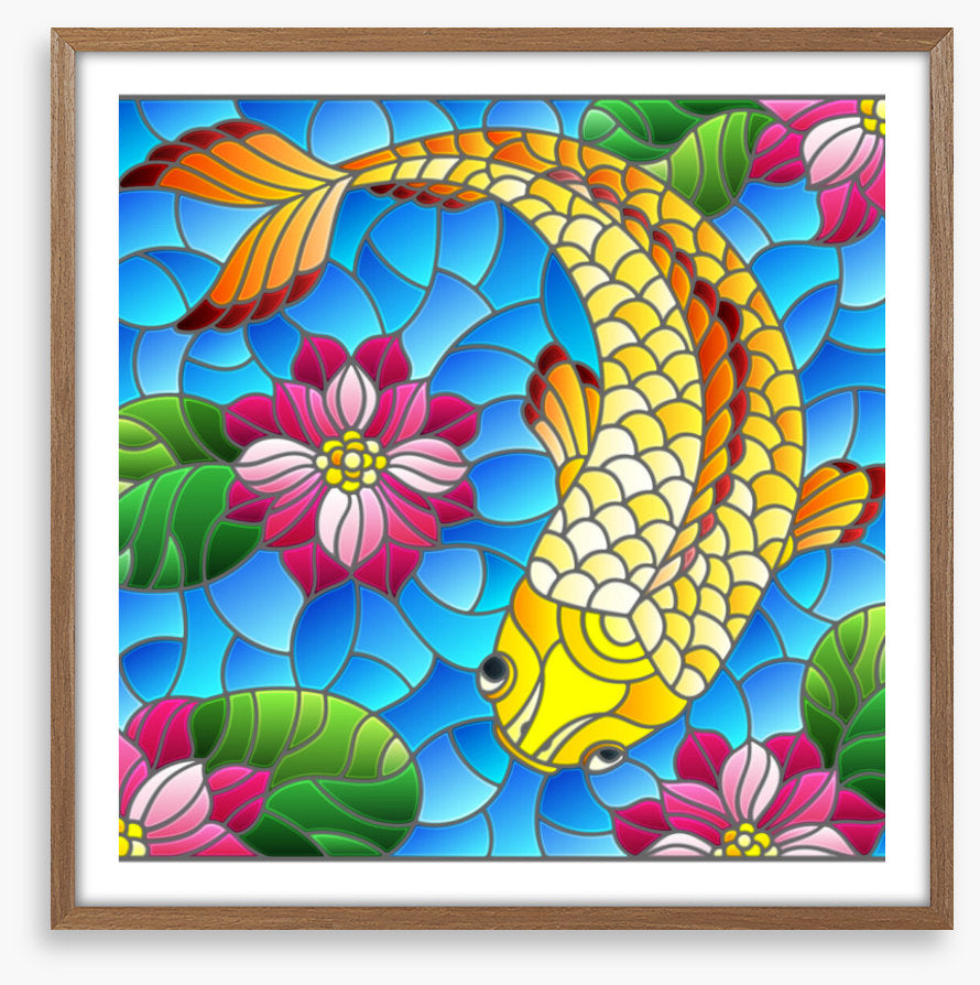 Golden koi window