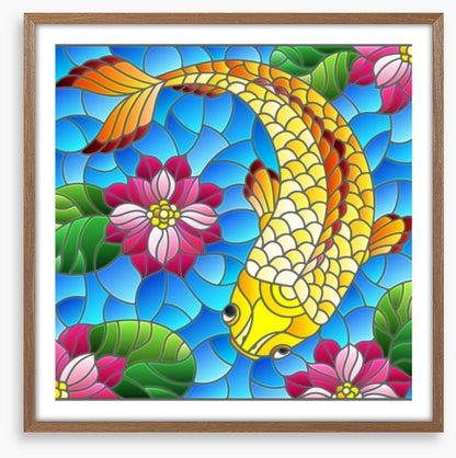 Golden koi window