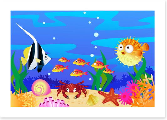 Playing in the coral