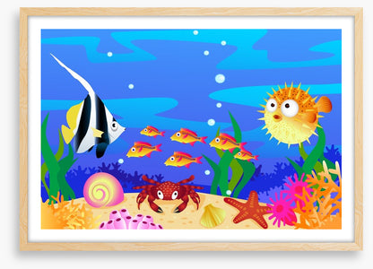 Playing in the coral