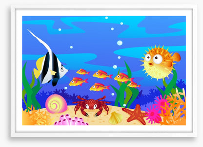 Playing in the coral