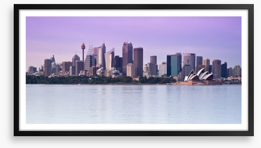 Sydney harbour skyline at twilight