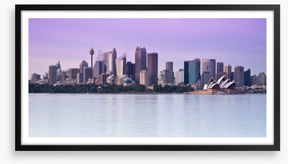 Sydney harbour skyline at twilight