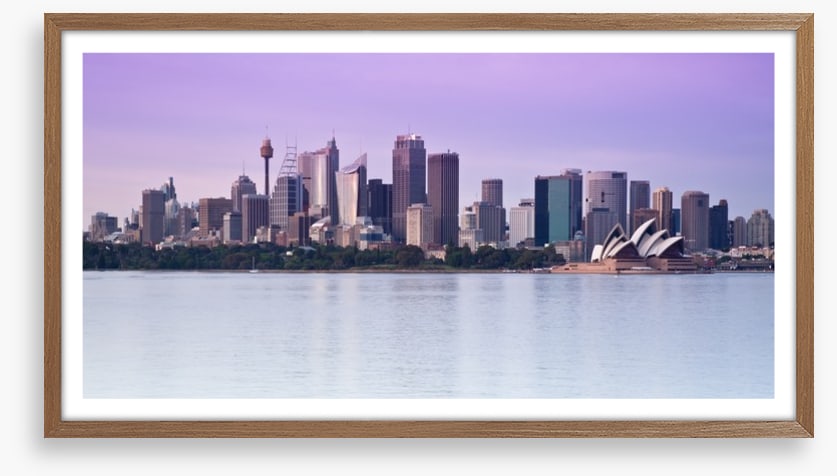 Sydney harbour skyline at twilight