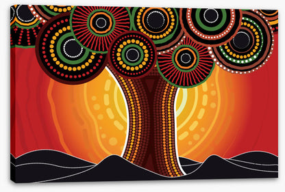 Setting sun tree