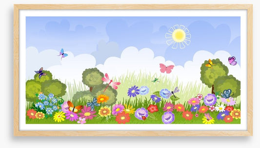 Floral lawn