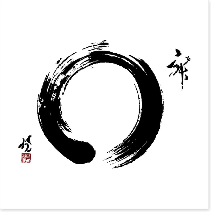 Zen circle on white