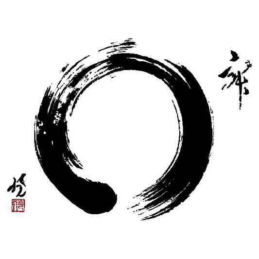 Zen circle on white