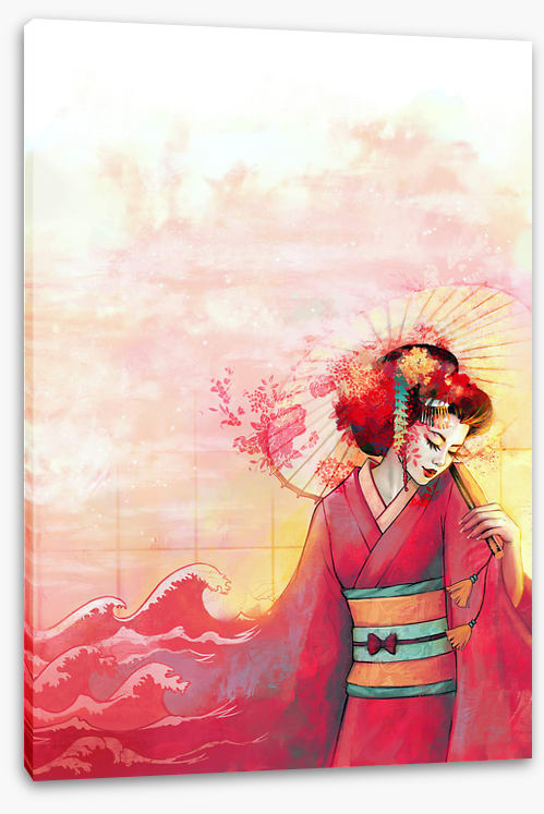 Kanagawa geisha sunset