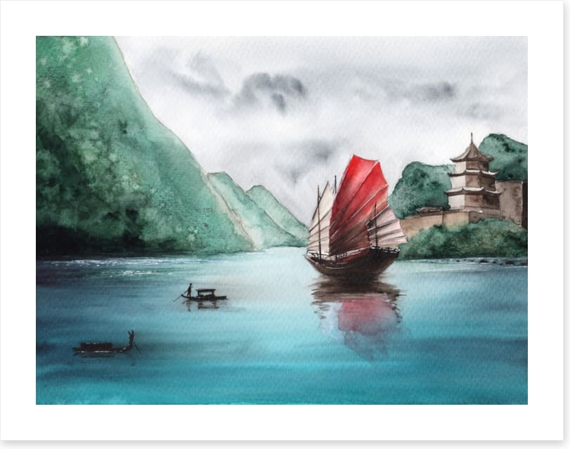 Past the junk ship