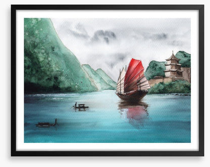 Past the junk ship
