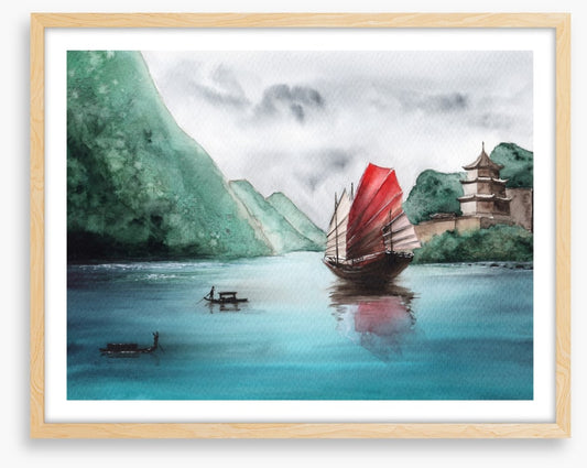 Past the junk ship