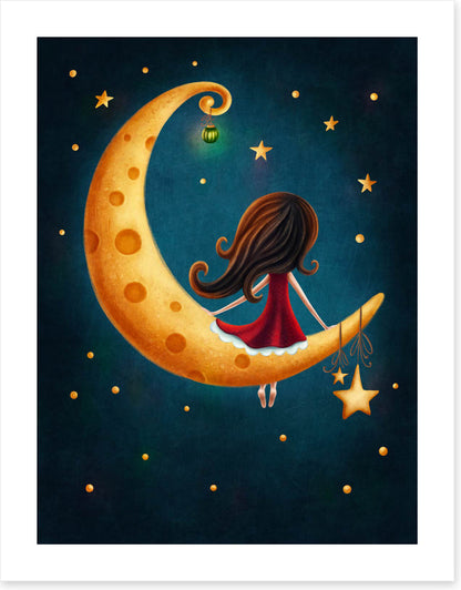 Girl on the moon
