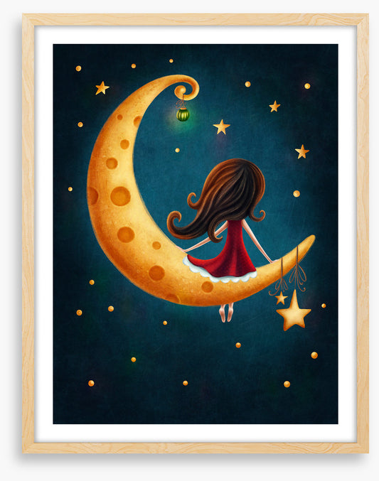 Girl on the moon