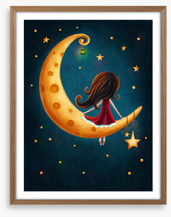 Girl on the moon