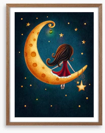 Girl on the moon