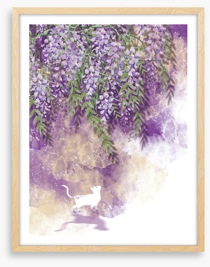 White cat wisteria