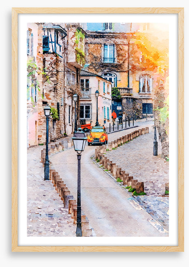 Montmartre street sunlight