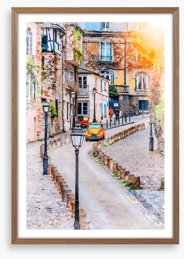 Montmartre street sunlight