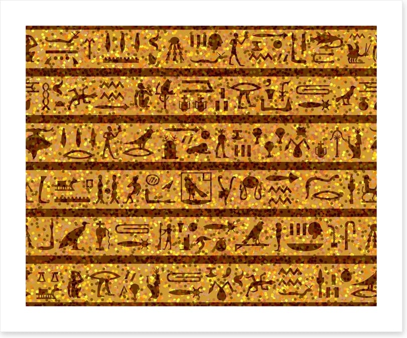 Golden hieroglyphics
