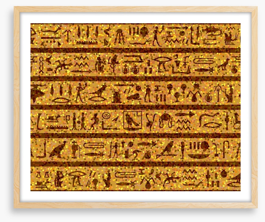Golden hieroglyphics