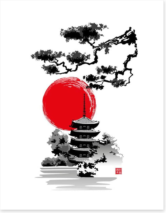 Rising sun pagoda