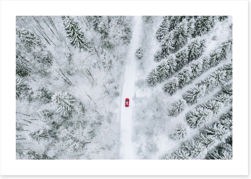 One red car