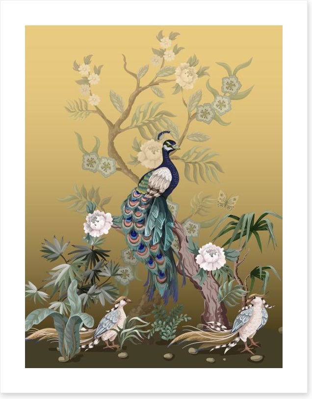 Golden peacock garden