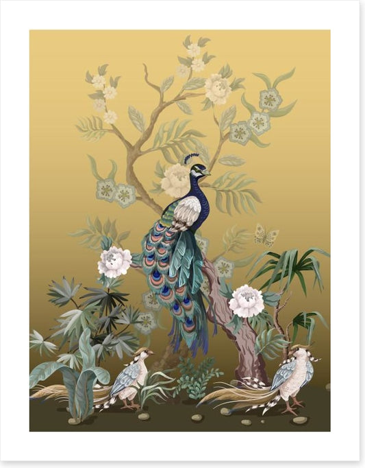 Golden peacock garden