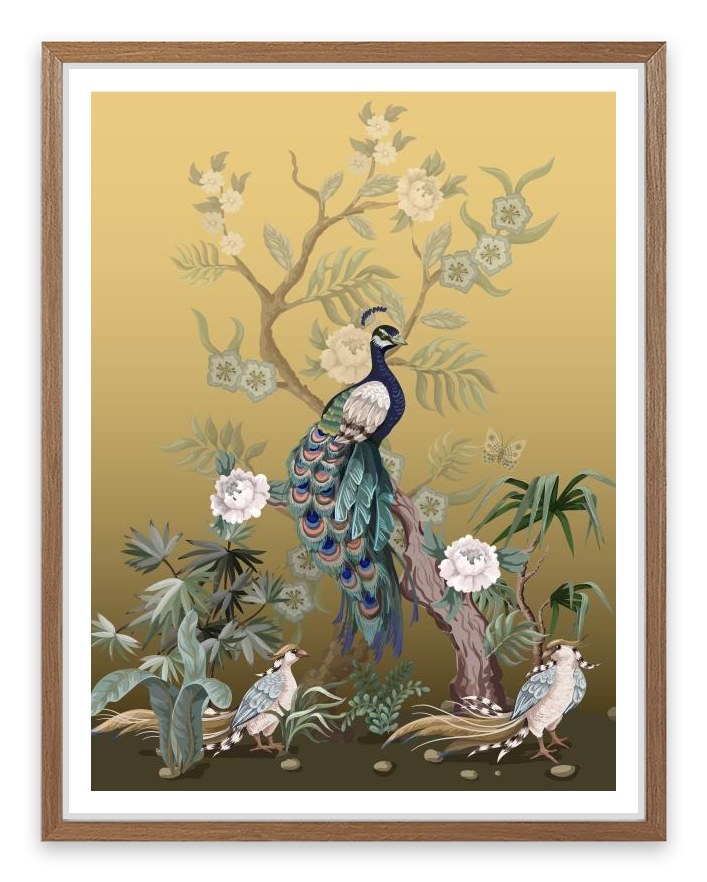 Golden peacock garden