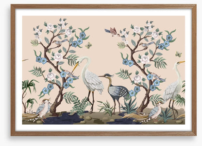 Heron garden chinoiserie