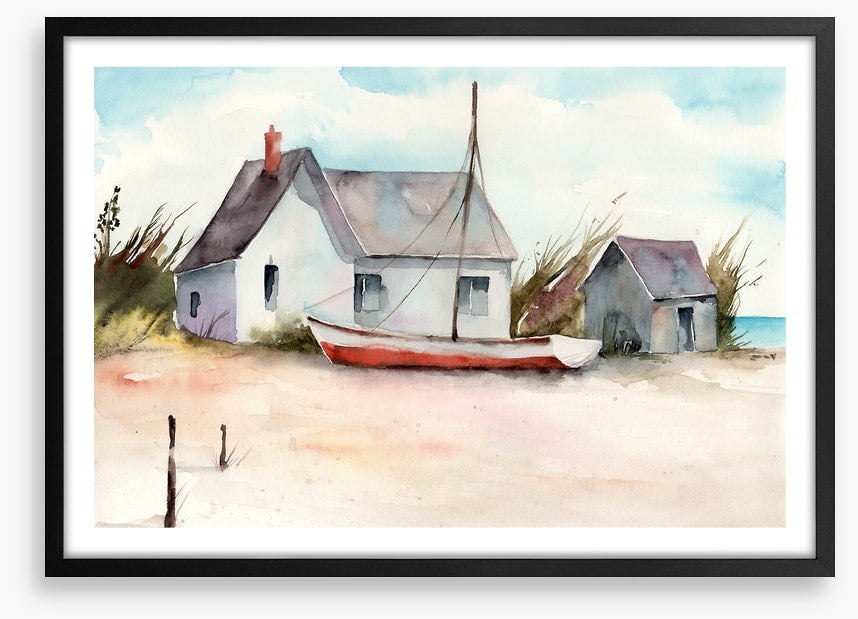 Beached with the boat