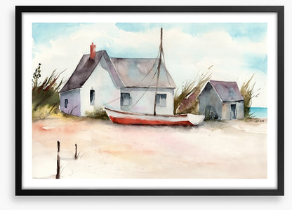 Beached with the boat