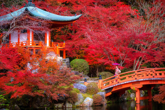 Red temple garden