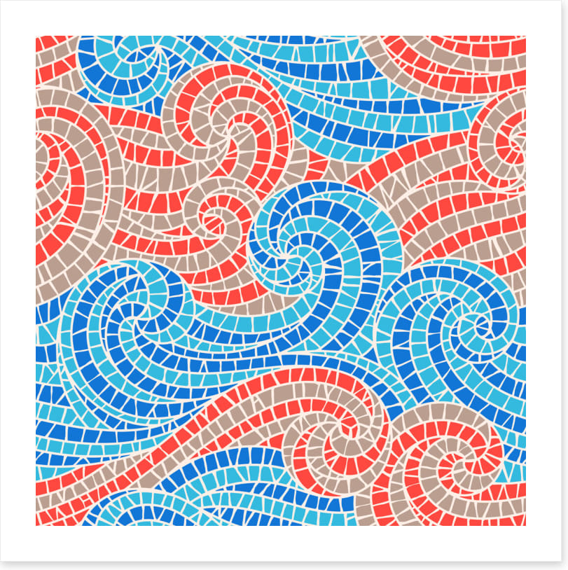 Swirly sea mosaic I