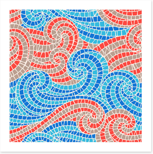 Swirly sea mosaic I