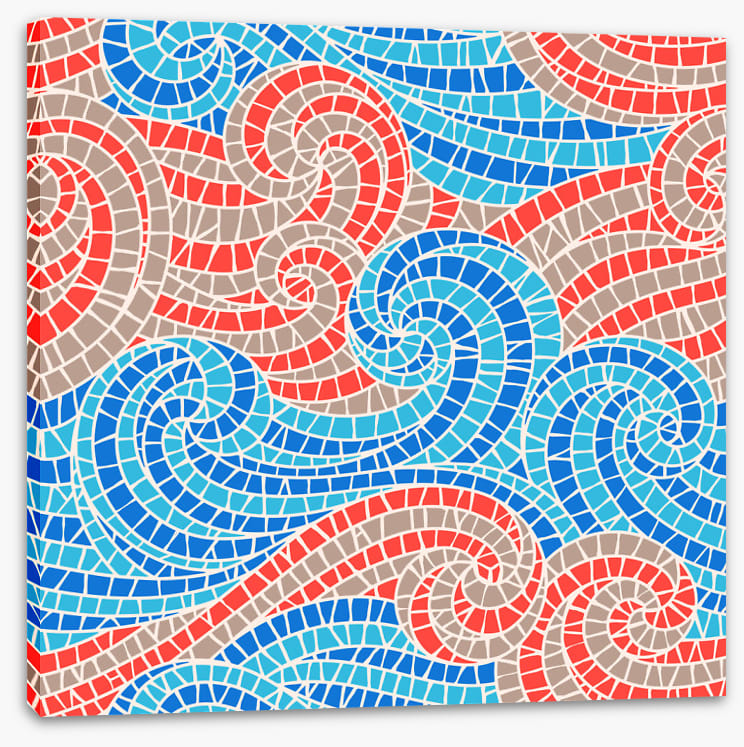 Swirly sea mosaic I