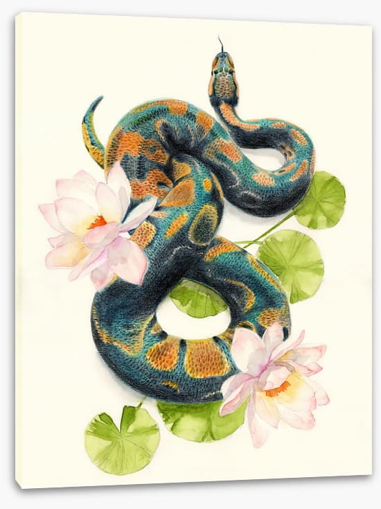 Snake in the lotus